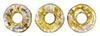 Ring Bead 4 x 1mm : Luster - Transparent Gold/Smokey Topaz