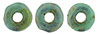 Ring Bead 4 x 1mm : Turquoise - Bronze Picasso