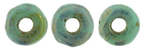 Ring Bead 1/4mm Tube 2.5" : Turquoise - Bronze Picasso