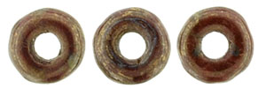 Ring Bead 1/4mm Tube 2.5" : Opaque Red - Bronze Picasso