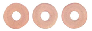 Ring Bead 4 x 1mm : Sueded Gold Milky Pink