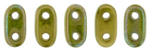 CzechMates Bar 6 x 2mm : Oxidized Bronze Chartreuse