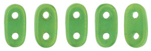 CzechMates Bar 6 x 2mm : Sueded Gold Atlantis Green