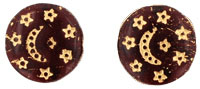 Flat Star Beads 13mm: Ruby