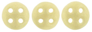 CzechMates QuadraLentil 6mm : Sueded Gold Opaque Lt Beige