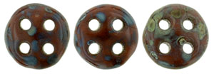 CzechMates QuadraLentil 6mm Tube 2.5" : Picasso - Umber