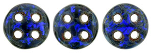 CzechMates QuadraLentil 6mm Tube 2.5" : Cobalt - Picasso