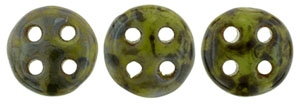 CzechMates QuadraLentil 6mm Tube 2.5" : Opaque Olive - Picasso