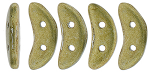 CzechMates Crescent 10 x 3mm : ColorTrends: Saturated Metallic Golden Lime