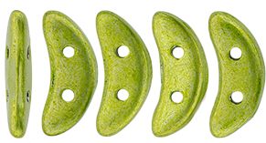 CzechMates Crescent 10 x 3mm : ColorTrends: Saturated Metallic Lime Punch