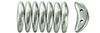 CzechMates Crescent 10 x 3mm Tube 2.5" : ColorTrends: Saturated Metallic Frost Gray