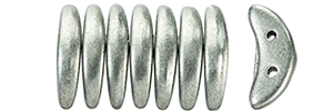 CzechMates Crescent 10 x 3mm Tube 2.5" : ColorTrends: Saturated Metallic Frost Gray