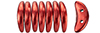 CzechMates Crescent 10 x 3mm Tube 2.5" : ColorTrends: Saturated Metallic Cranberry