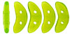 CzechMates Crescent 10 x 3mm : Milky Dk Peridot