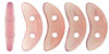 CzechMates Crescent 10 x 3mm : Milky Pink