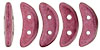 CzechMates Crescent 10 x 3mm : ColorTrends: Saturated Metallic Lt Cranberry