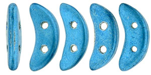 CzechMates Crescent 10 x 3mm : ColorTrends: Saturated Metallic Aquamarine