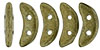 CzechMates Crescent 10 x 3mm : ColorTrends: Saturated Metallic Antique Gold