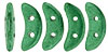 CzechMates Crescent 10 x 3mm : ColorTrends: Saturated Metallic Emerald Green