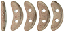 CzechMates Crescent 10 x 3mm : ColorTrends: Saturated Metallic Pale Dogwood