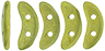 CzechMates Crescent 10 x 3mm : ColorTrends: Saturated Metallic Primrose Yellow