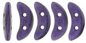 CzechMates Crescent 10 x 3mm Tube 2.5" : Metallic Suede - Purple