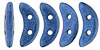 CzechMates Crescent 10 x 3mm : Metallic Suede - Blue