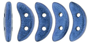 CzechMates Crescent 10 x 3mm Tube 2.5" : Metallic Suede - Blue