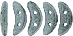 CzechMates Crescent 10 x 3mm : Satin Metallic Gunmetal