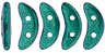 CzechMates Crescent 10 x 3mm : ColorTrends: Satin Metallic Turquoise