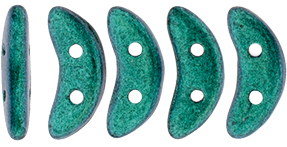 CzechMates Crescent 10 x 3mm : ColorTrends: Satin Metallic Turquoise