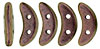 CzechMates Crescent 10 x 3mm : Polychrome - Copper Rose