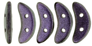 CzechMates Crescent 10 x 3mm : Polychrome - Black Currant