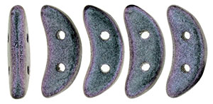 CzechMates Crescent 10 x 3mm : Polychrome - Orchid Aqua