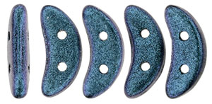 CzechMates Crescent 10 x 3mm : Polychrome - Indigo Orchid