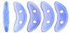 CzechMates Crescent 10 x 3mm Tube 2.5" : Luster Iris - Milky Sapphire