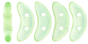 CzechMates Crescent 10 x 3mm : Luster Iris - Peridot