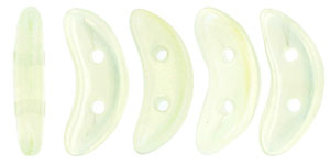 CzechMates Crescent 10 x 3mm : Luster Iris - Lemon