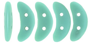 CzechMates Crescent 10 x 3mm Tube 2.5" : Matte - Turquoise