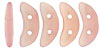 CzechMates Crescent 10 x 3mm : Matte - Milky Pink