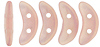 CzechMates Crescent 10 x 3mm : Sueded Gold Milky Pink