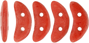 CzechMates Crescent 10 x 3mm : ColorTrends: Opaque Aurora Red