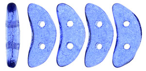 CzechMates Crescent 10 x 3mm : ColorTrends: Transparent Snorkel Blue