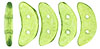 CzechMates Crescent 10 x 3mm : ColorTrends: Transparent Green Flash