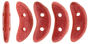 CzechMates Crescent 10 x 3mm : Metallic Suede - Guava