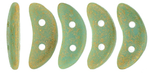 CzechMates Crescent 10 x 3mm : Turquoise Antique Shimmer