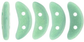 CzechMates Crescent 10 x 3mm : Sueded Olive Turquoise
