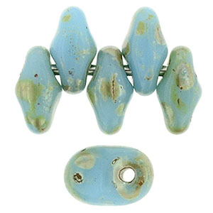 SuperUno 5 x 2mm : Blue Turquoise - Silver Picasso