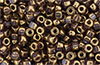 Matubo 3-Cut Seed Bead 6/0 : Transparent Bronze