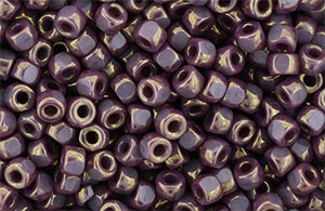 Matubo 3-Cut Seed Bead 6/0 Tube 2.5" : Rosaline Luster - Opaque Amethyst